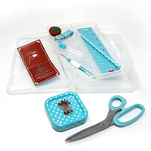 Sewing Box Kit,Teal/White