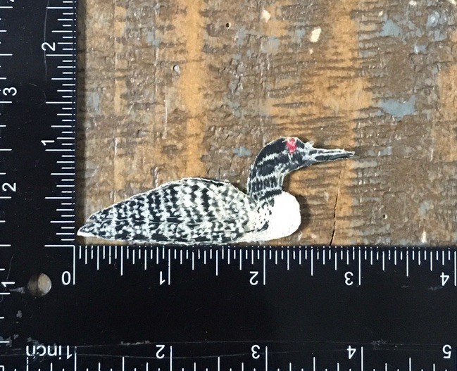 COMMON LOON DUCK WATERFOWL EMBROIDERED IRON ON PATCH