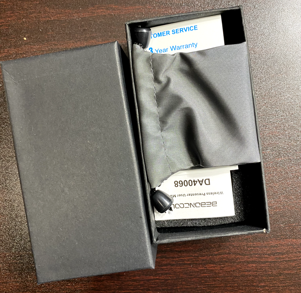 Wireless presenter with laser pointer- USB receiver