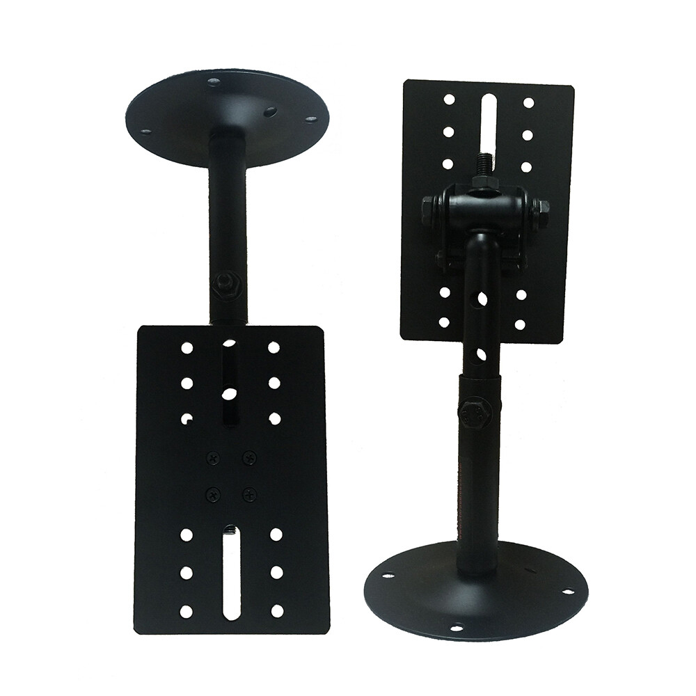 Pair Universal Wall Mount Speaker Ceiling Angle Tilt Rotation Adjustment Stands