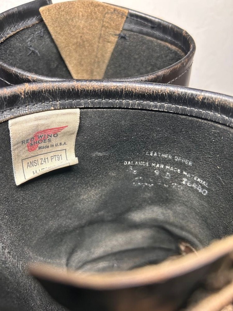 RedWIng Boots 8270 Leather Black Engineer Boots Size 9D