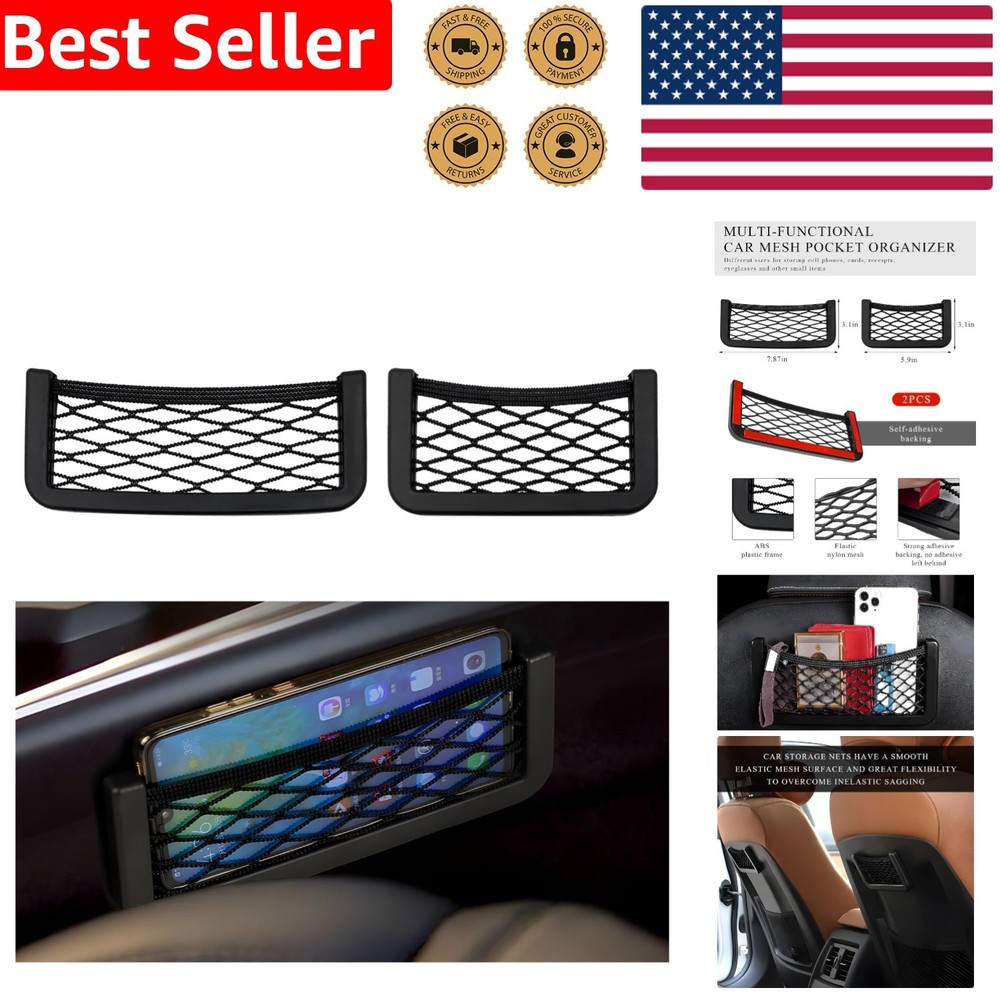 Versatile 2 Pack Car Storage Nets - Organize Your Vehicle Effortlessly