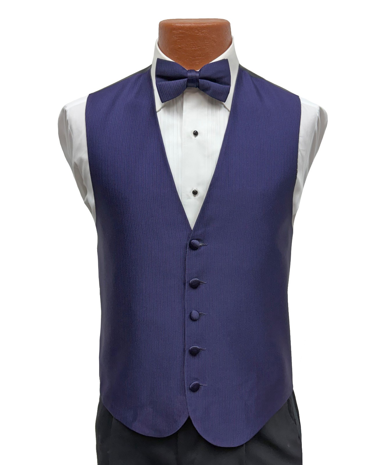 Men's Joseph Abboud Purple Tuxedo Vest with Bow Tie Size Large