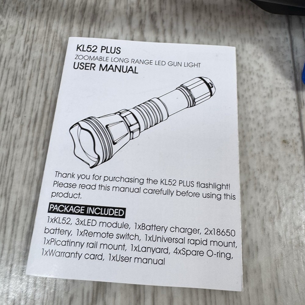 Odepro KL52 Plus Zoomable Long Range LED Gun Light Remote Switch & 3 LED Modules