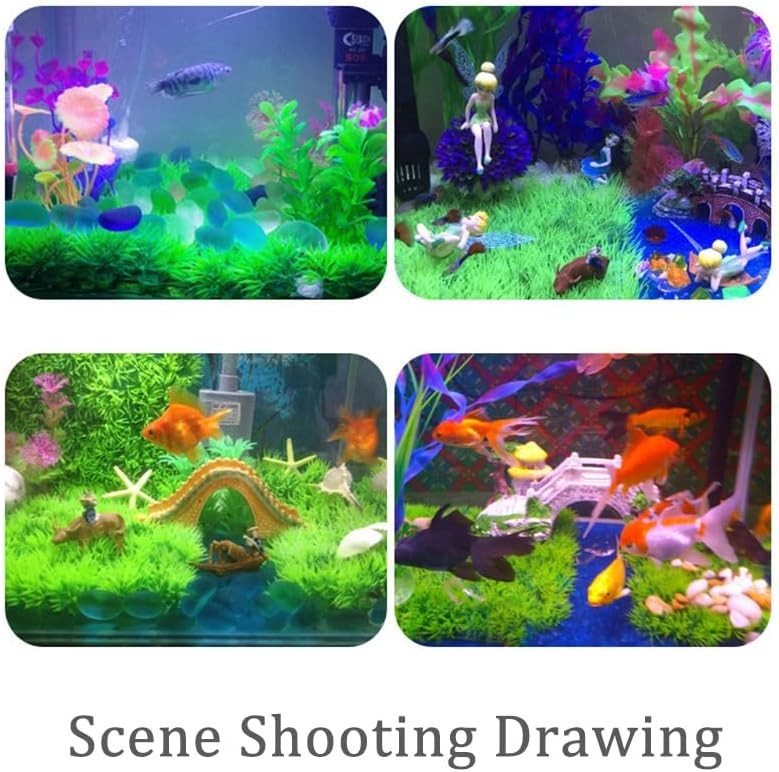 2pcs (10"X10") Artificial Aquarium Grass Mat Decorations Artificial Plastic L...