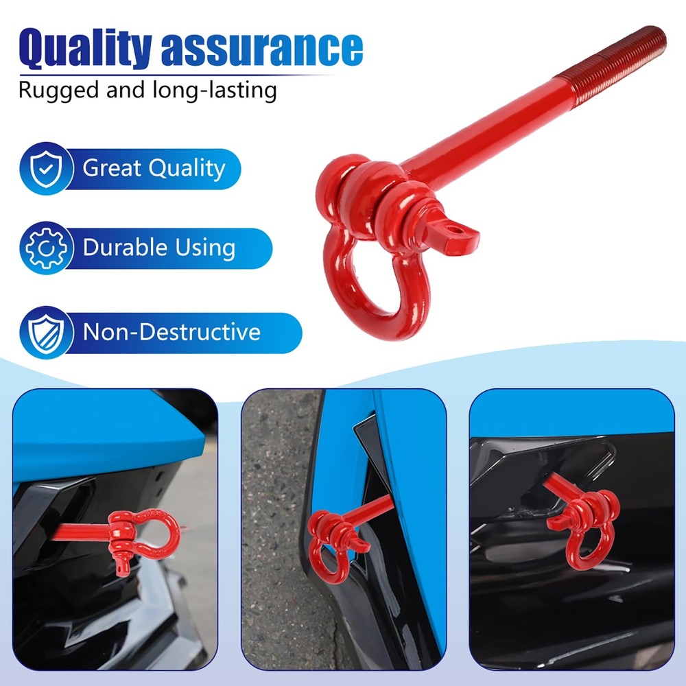 Red Mid-Engine Front or Rear Tow Hook Replacement 15234068 For Corvette C8 2020+