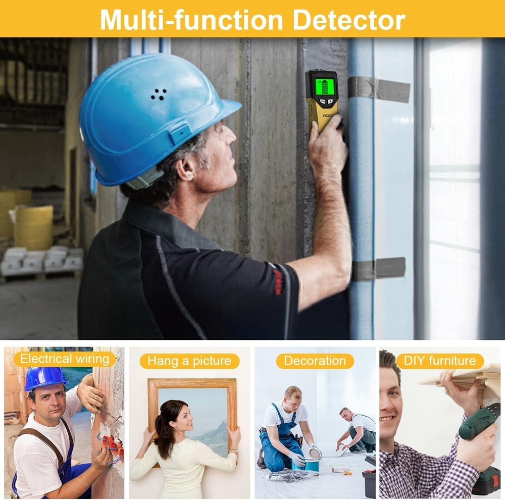 5-in-1 Stud Finder Wall Scanner with HD LCD Display - Precise Detection Tool