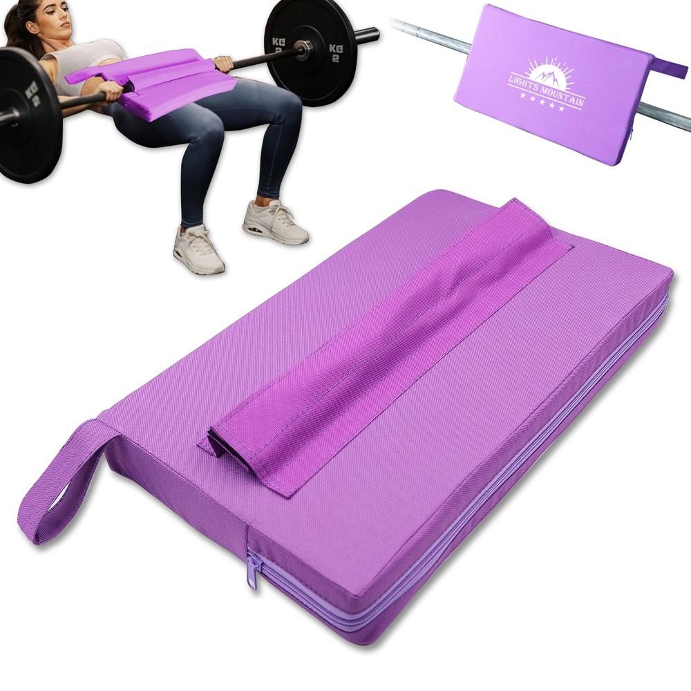 Square Hip-Thrust Pad Protective Extra Thick Foam pad for Barbell Weightlifti...