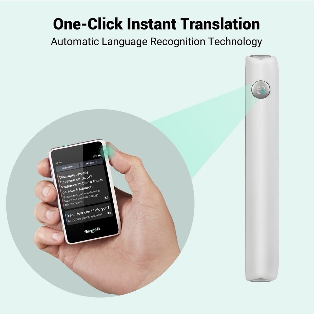 Fluentalk by Timekettle T1 Mini Translator Device, No WiFi