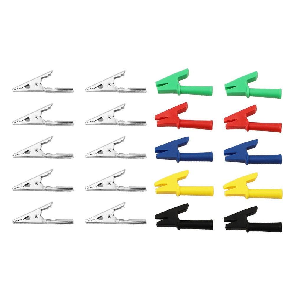 10PCS Crocodile Clips in Multiple Colors for Safe Electrical Connections