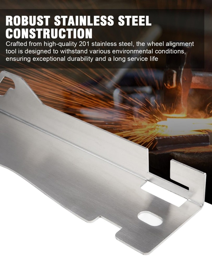 Heavy Duty Toe Alignment Tool Plates, Upgrade Stainless Steel Wheel Alignment