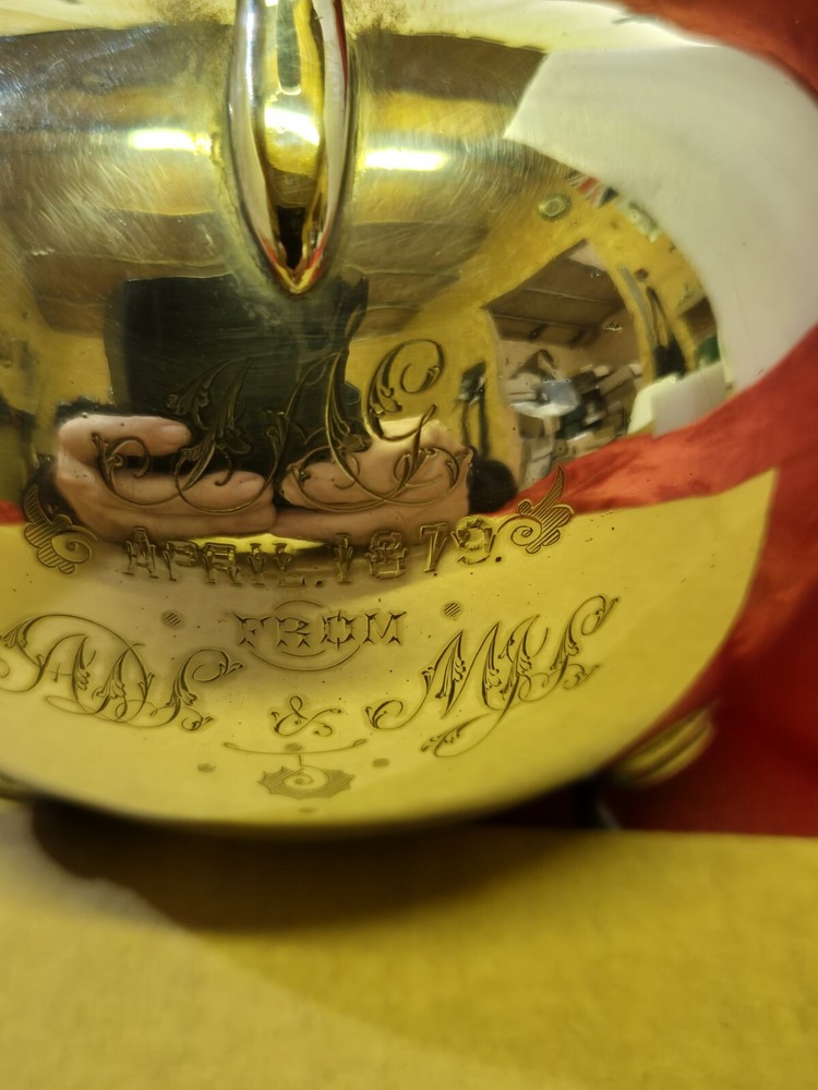 Antique Maplin And Webb Silver Plated Tilting Tea Pot On Stand With Burner.