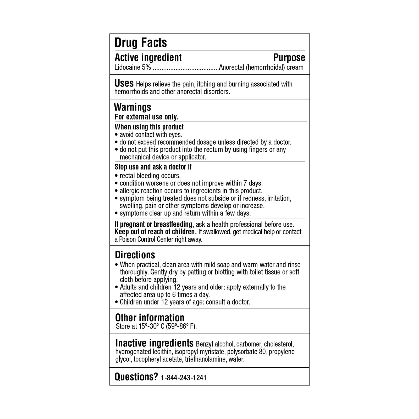 Curist Lidocaine Cream 5% 6 oz Tube Numbing Relief 6 oz Bulk Lidocaine 5%