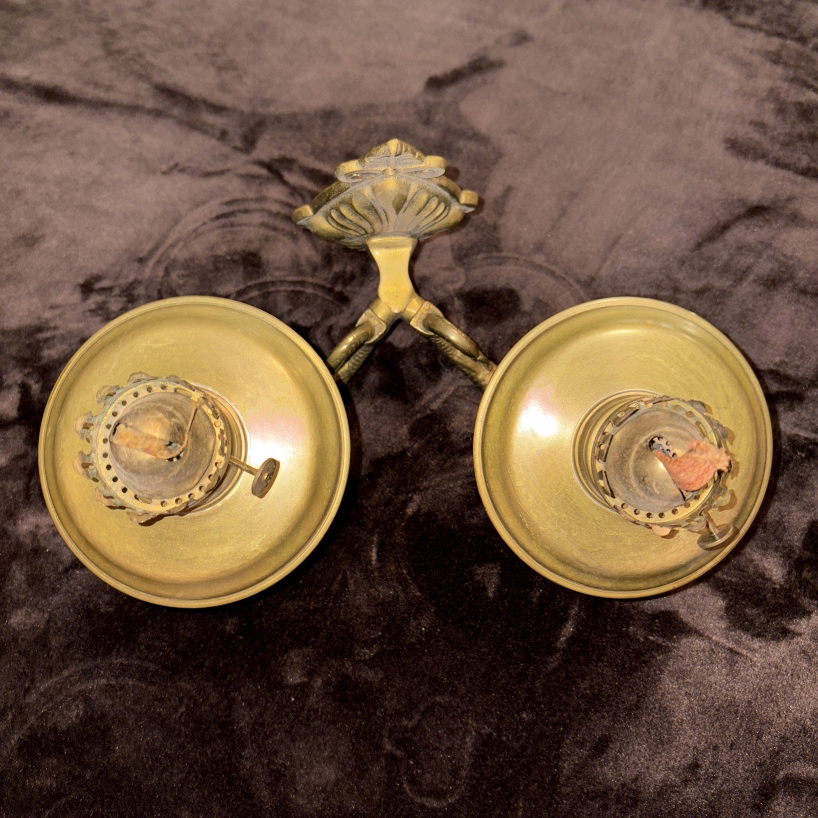 Vintage Lamp 2 Arm Double Wall Mount Oil Light Sconce Sea Monster Dolphin Koi