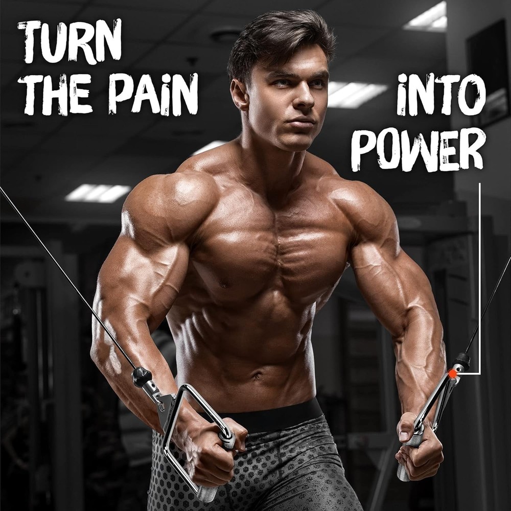 Multi-Functional Cable Machine Attachments - Double D Handle & Tricep Rope