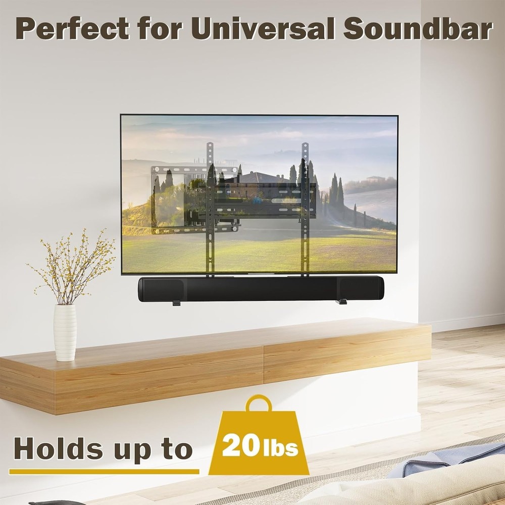 TV Soundbar Bracket with Solid Locking Mechanism