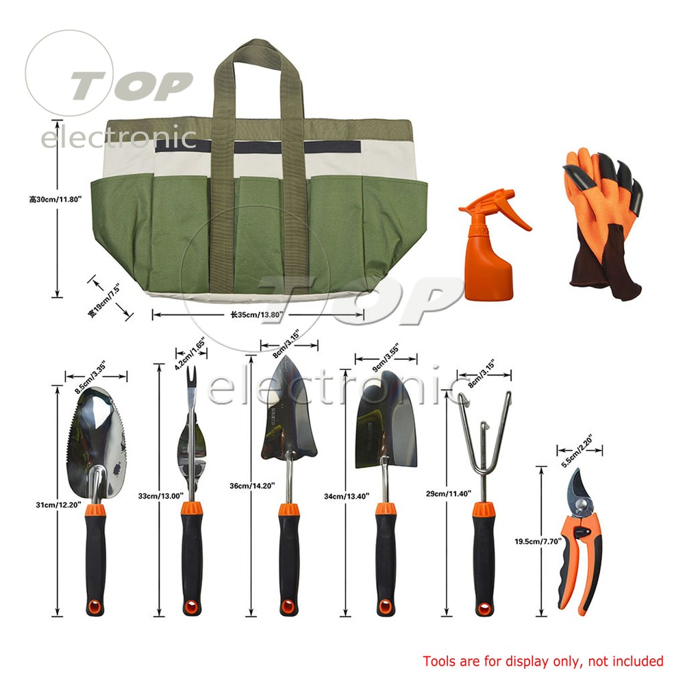 Garden tool set package storage yellow packageable 9PCS indoor home tool set