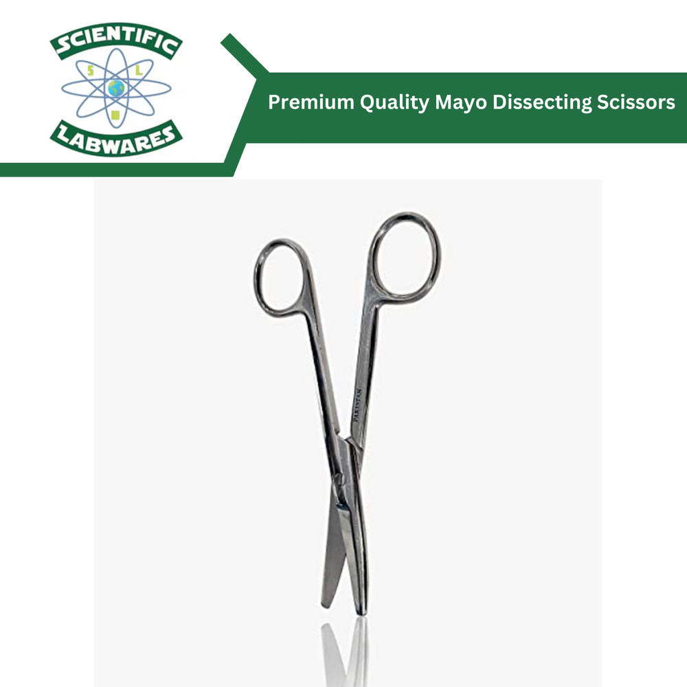 Scientific Labwares Premium Quality Mayo Dissecting Scissors Thick Blunt Blades