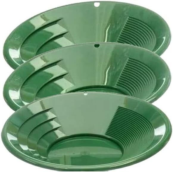 12" & TWO 10" Green Gold Pan Panning Kit