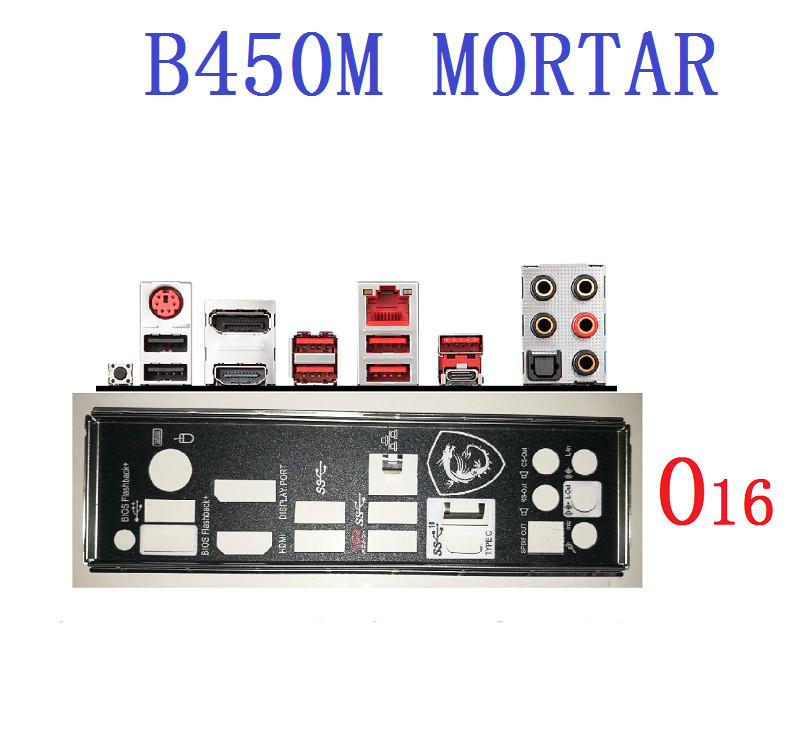 I/O Shield Backplate FOR MSI B450M MORTAR TITANIUM