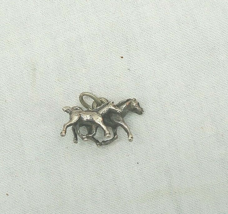 HORSES CHARM, SILVERPLATE, 1/2" LONG