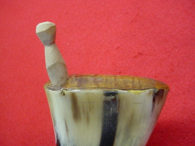 Flat Muzzleloader Powder Horn/Priming Horn - Nice !! (C)