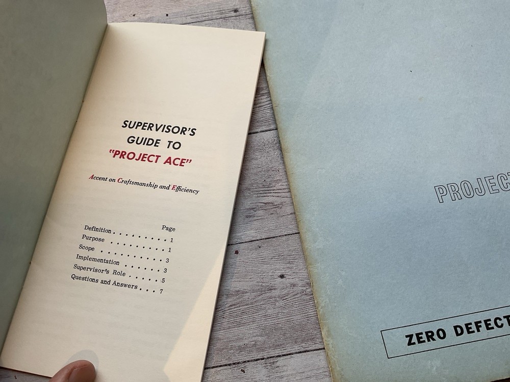 ORIGINAL REPUBLIC AVIATION VINTAGE PROJECT ACE FOLDER / GUIDE BOOK