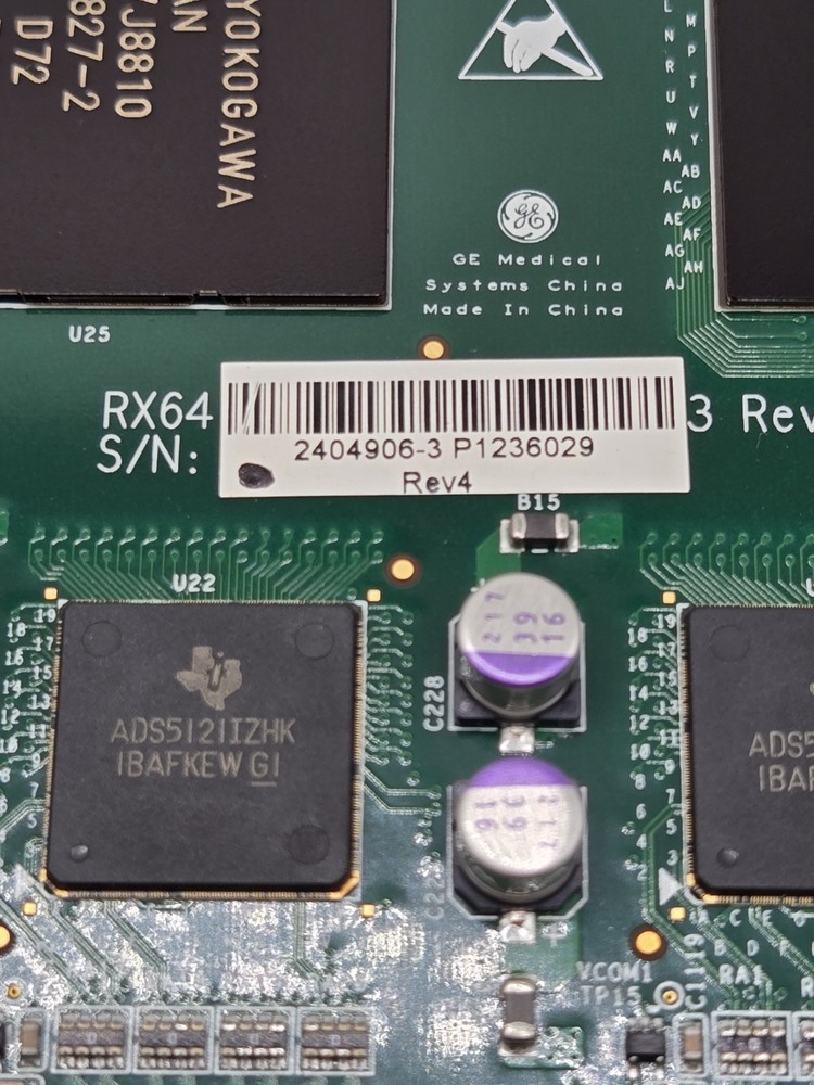 GE LOGIQ E RX64 Board Model 2404906-3