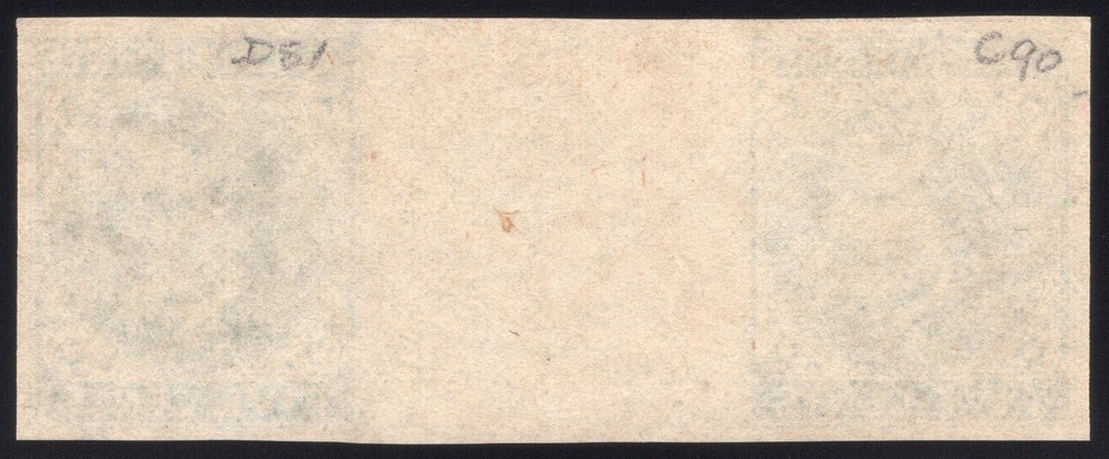 Confederate States, CSA #7 5¢ Blue, MNG Gutter Pair, Extremely Fine