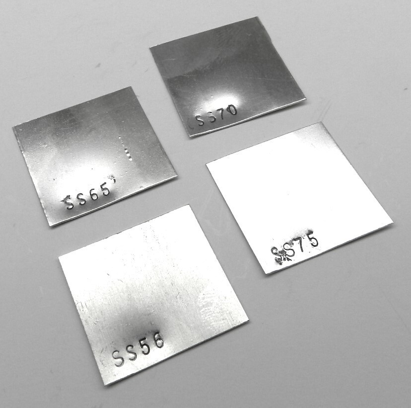 4 Pieces Silver Solder Sheet Assorted Pack 1Dwt @ X-Soft, Easy Soft, Medium Hard