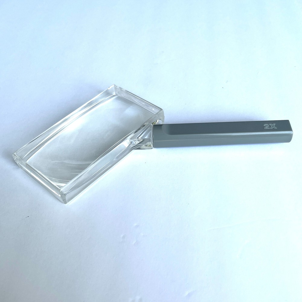2x Large Rectangular Reading Magnifier with a 2"x4" Optical Grade Acrylic Lens