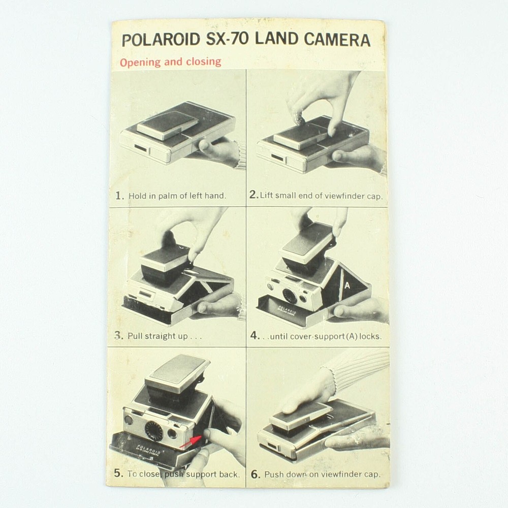 Polaroid SX-70 Instruction - Quick-Guide - Genuine Original