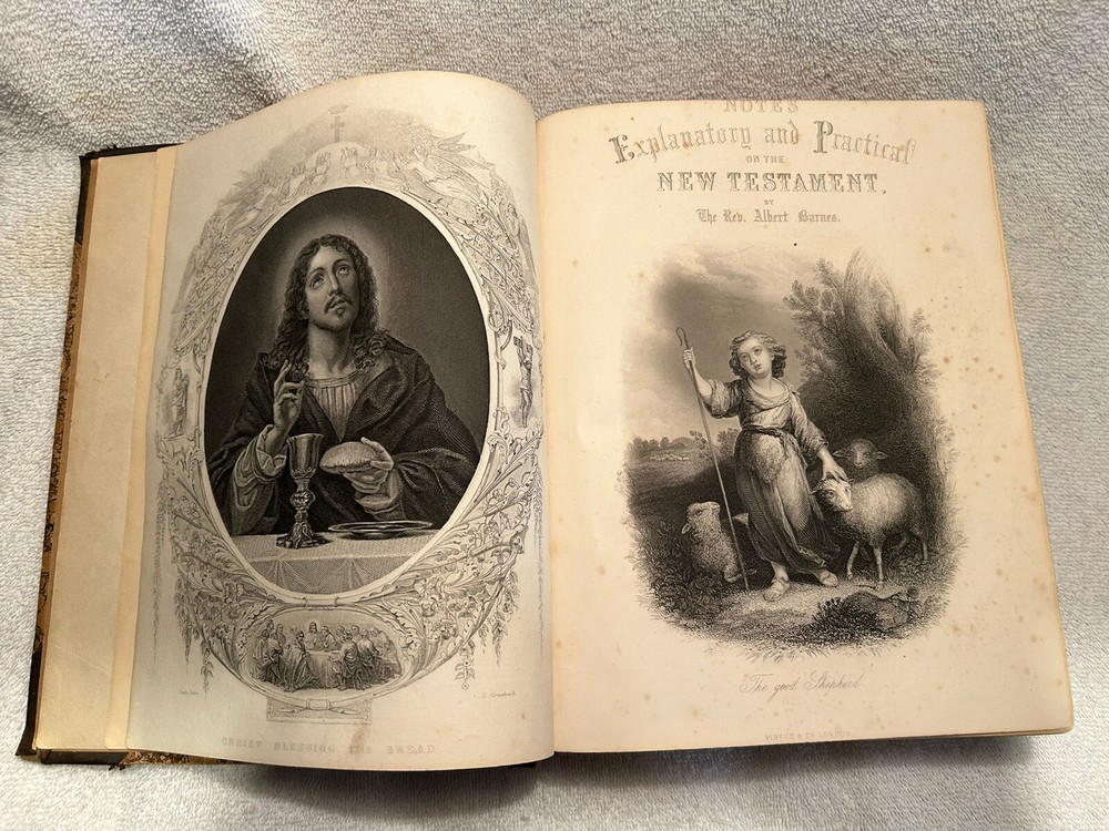 1870 Book Explanatory & Practical Notes On New Testament Vol I Barnes Engravings