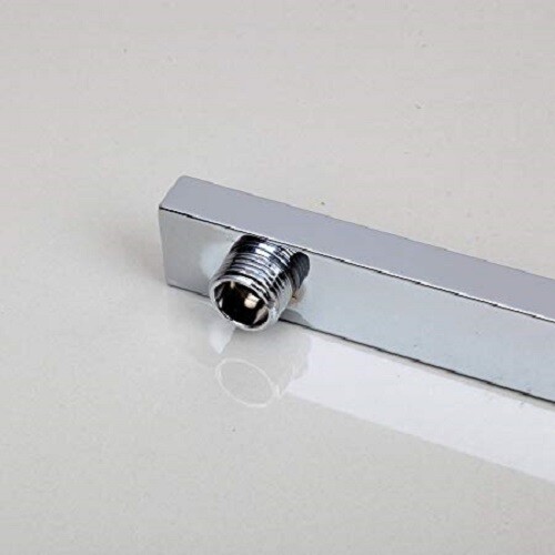 24" Square Chrome Rainshower Wall Mounted Adjustable Shower Extension Arm