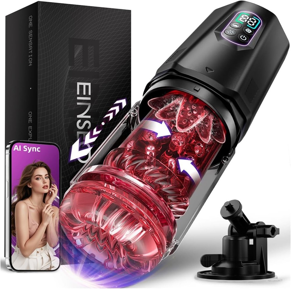 Male Masturbaters Cup Automatic HandsFree Rotating Thrusting Stroker Lubricants
