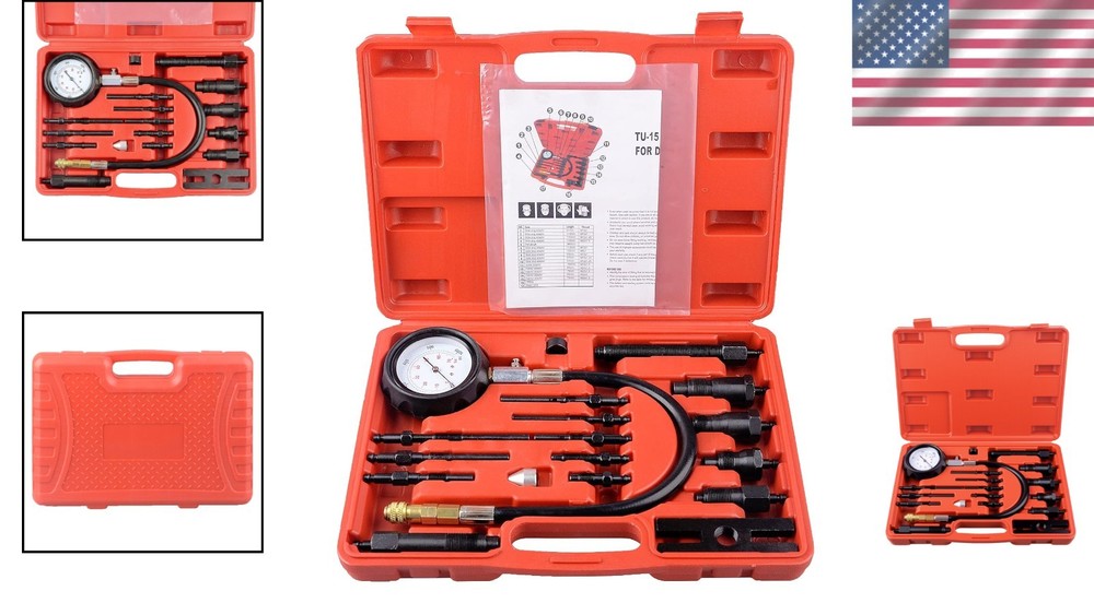 Professional Diesel Engine Compression Testing Set - Durable Steel Construction