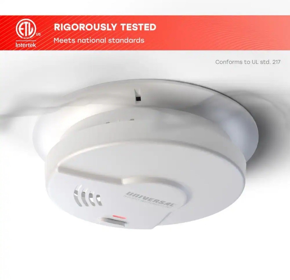 Hardwired and 10-Year Battery Backup Smoke Detector with Ionization Sensor
