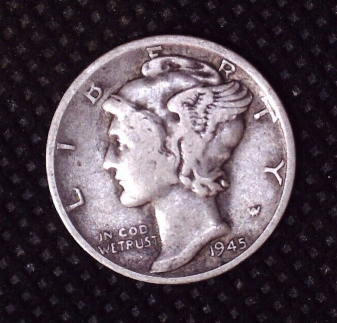 1945-S Mercury Silver Dime 10(C) "Micro S" Variety