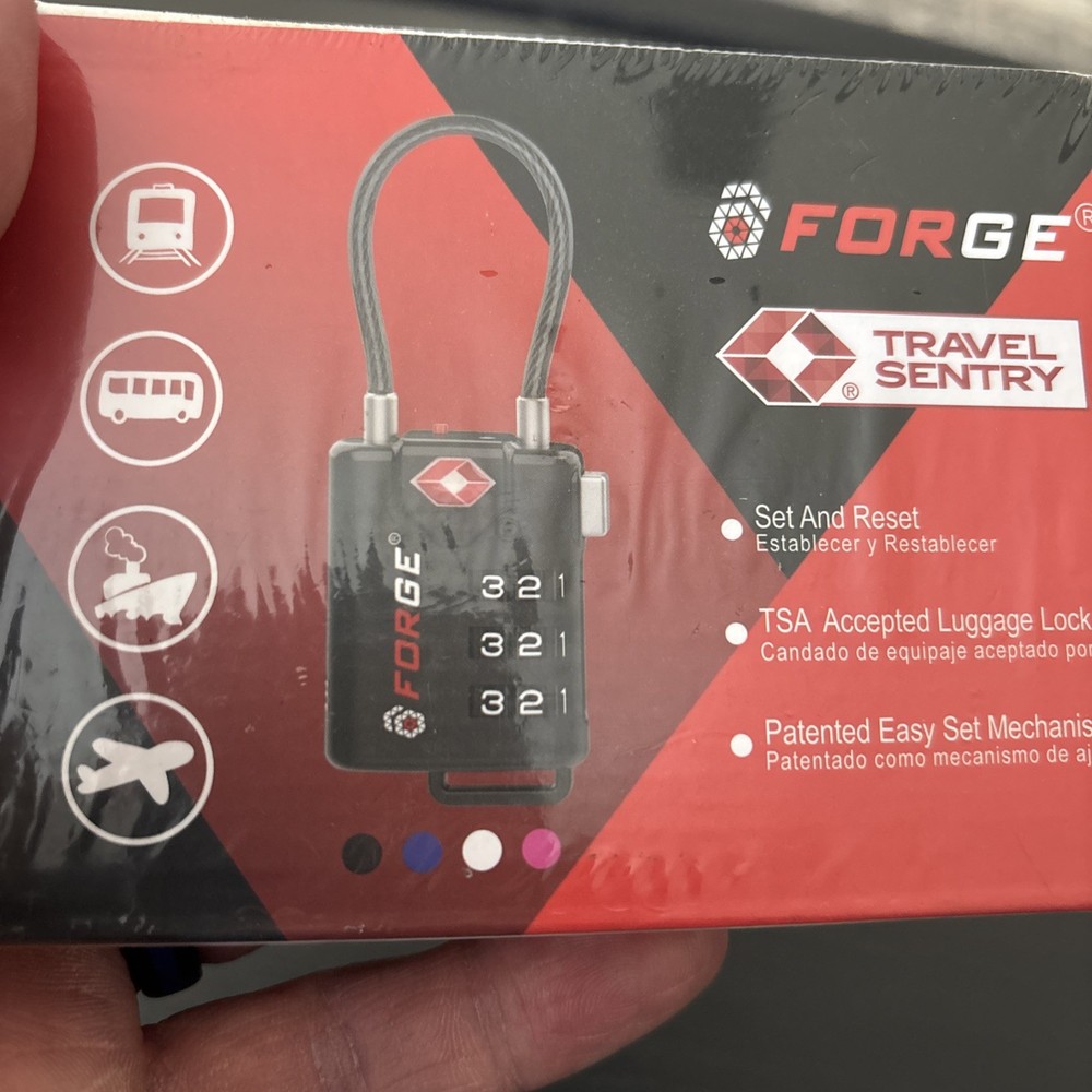 TSA Approved Cable Luggage Locks, Re-settable Combination (4-pack)