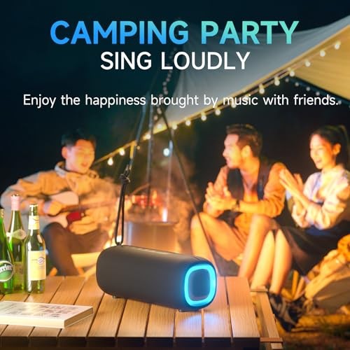 Portable Bluetooth Speaker, Wireless Bluetooth Speaker with Clear Loud Black