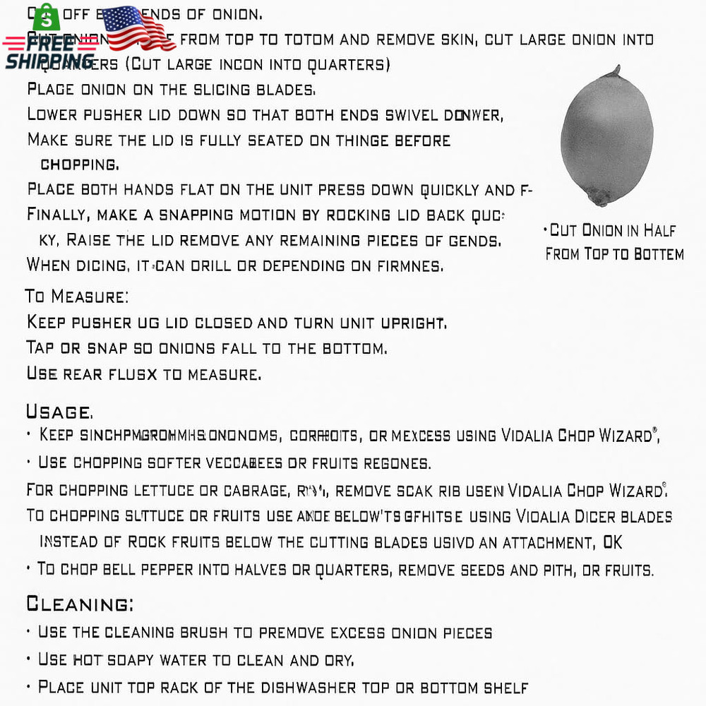 Vidalia Chop Wizard, Vegetable and Fruit Chopper with 2 Cup Base, Stainless Stee