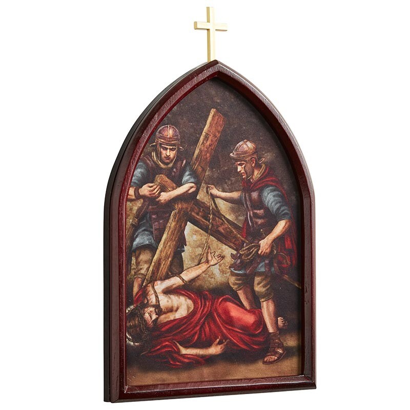 Stations of The Cross Wood Plaque Set, 10'' H. (USUALLY SHIPS WITHIN 2 DAYS)