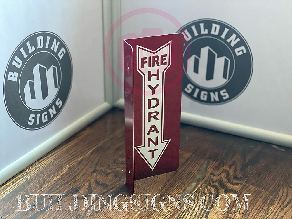 FIRE Hydrant Arrow Down Projection Sign-FIRE Hydrant Arrow Down Hallway