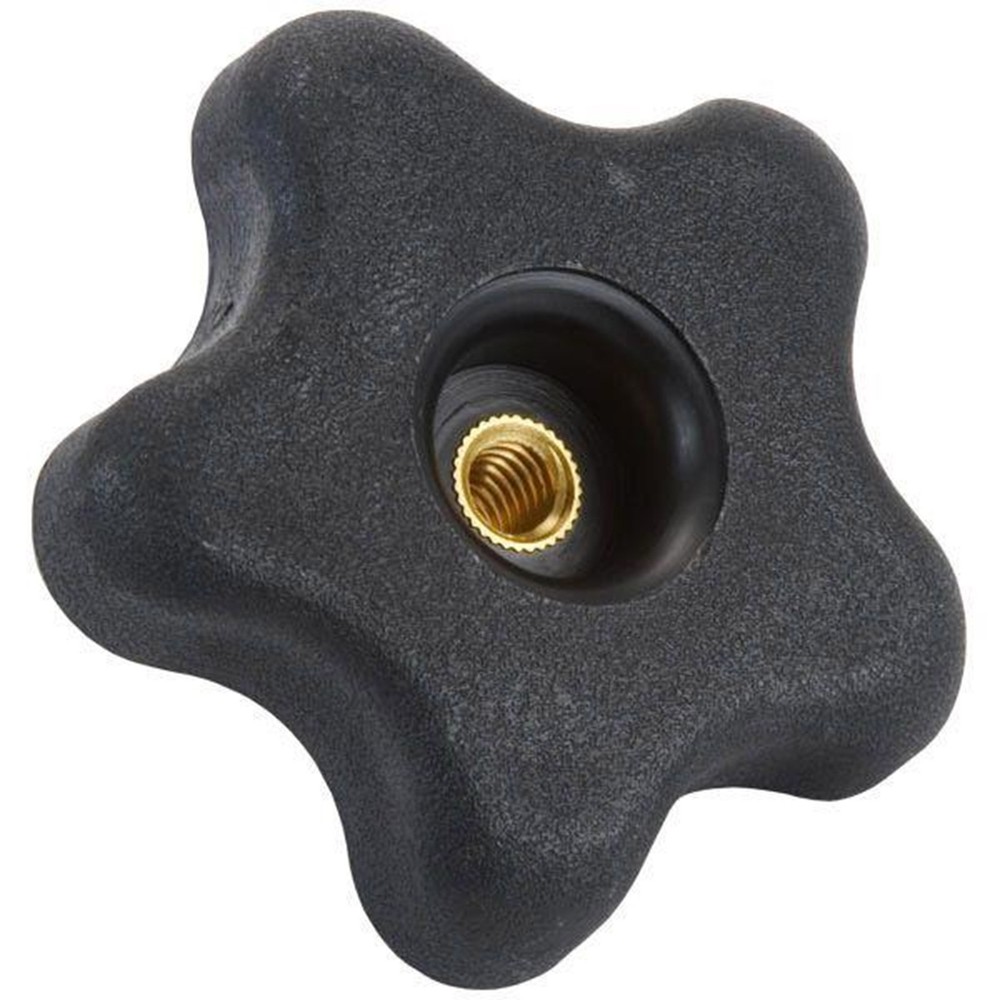 WOODRIVER Knob Five Star with Through Hole 5/16"-18 Insert