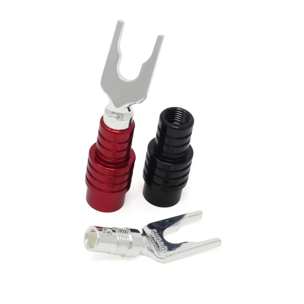 Chord Ohmic Silver Spade Plugs (Screw Version)