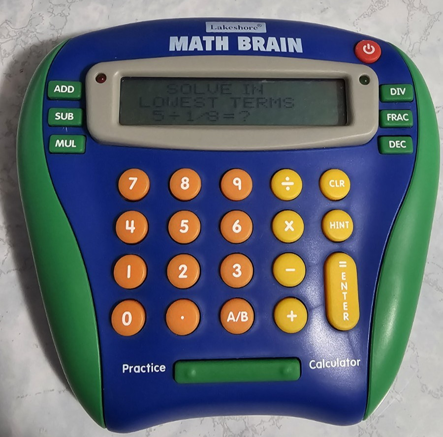 Lakeshore Math Brain Educational Electronic Handheld Practice Calculator Tested