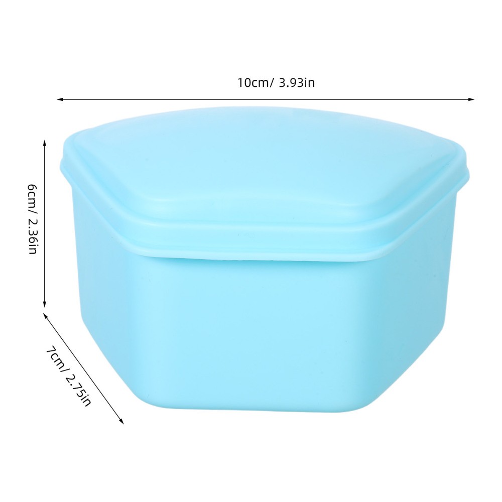4 Pcs Retainer Travel Case Soaking Denture Soaker Container Leakproof