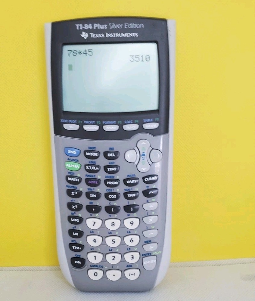 TESTED Texas Instruments TI-84 Plus Silver Edition Graphing Calculator Gray GUC