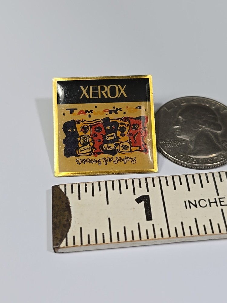 Xerox Teamwork Lapel Pin Discovering New Solutions Copiers & Printers