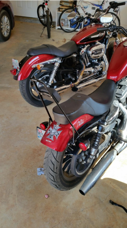 23" Tall Passenger Backrest Sissy Bar For Harley Sportster Iron XL 883 1200 04+